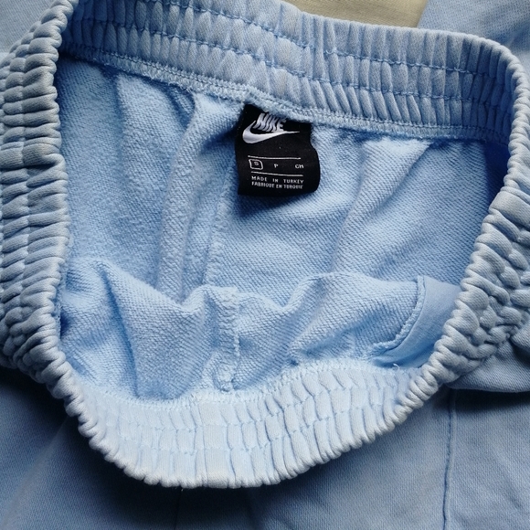 NIKE Sports Wear Trousers Light Blue Gold French Terry Sweatpants Lounge Small - Picture 7 of 11